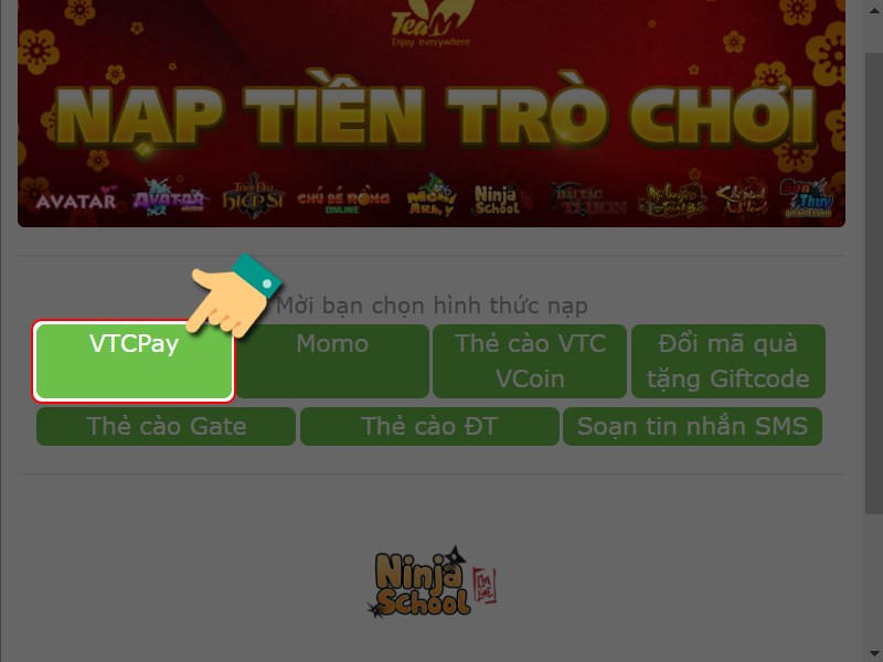 Chọn phương thức thanh toán