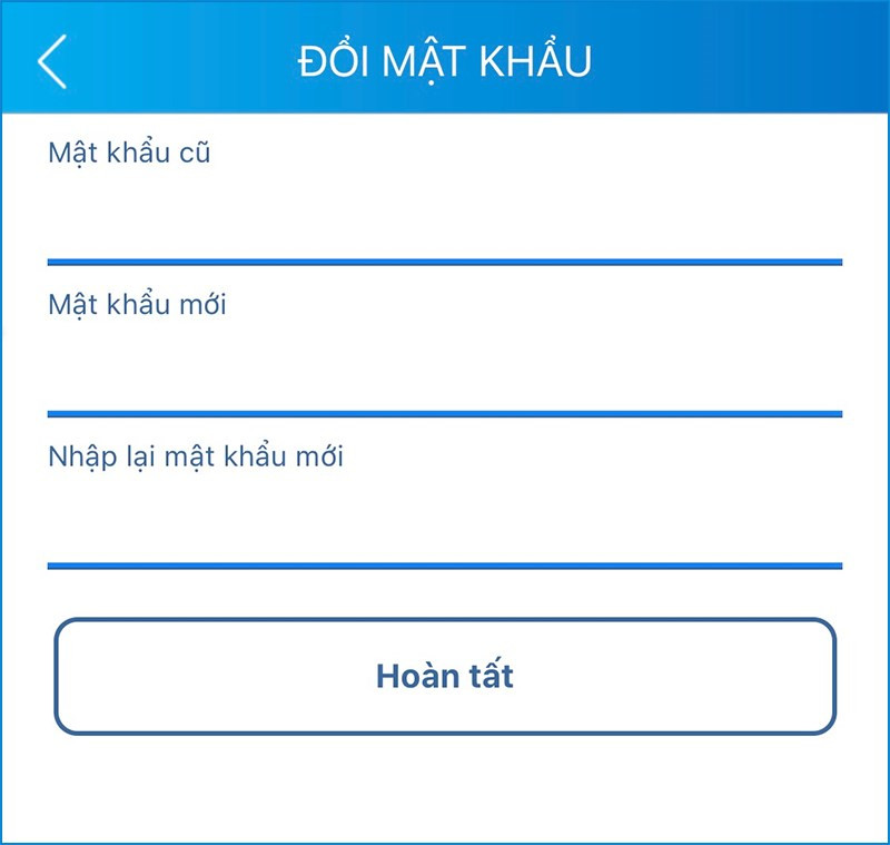 Đặt mật khẩu mới