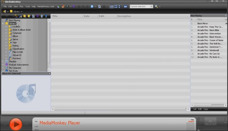 Giao diện phần mềm Mediamonkey&nbsp;