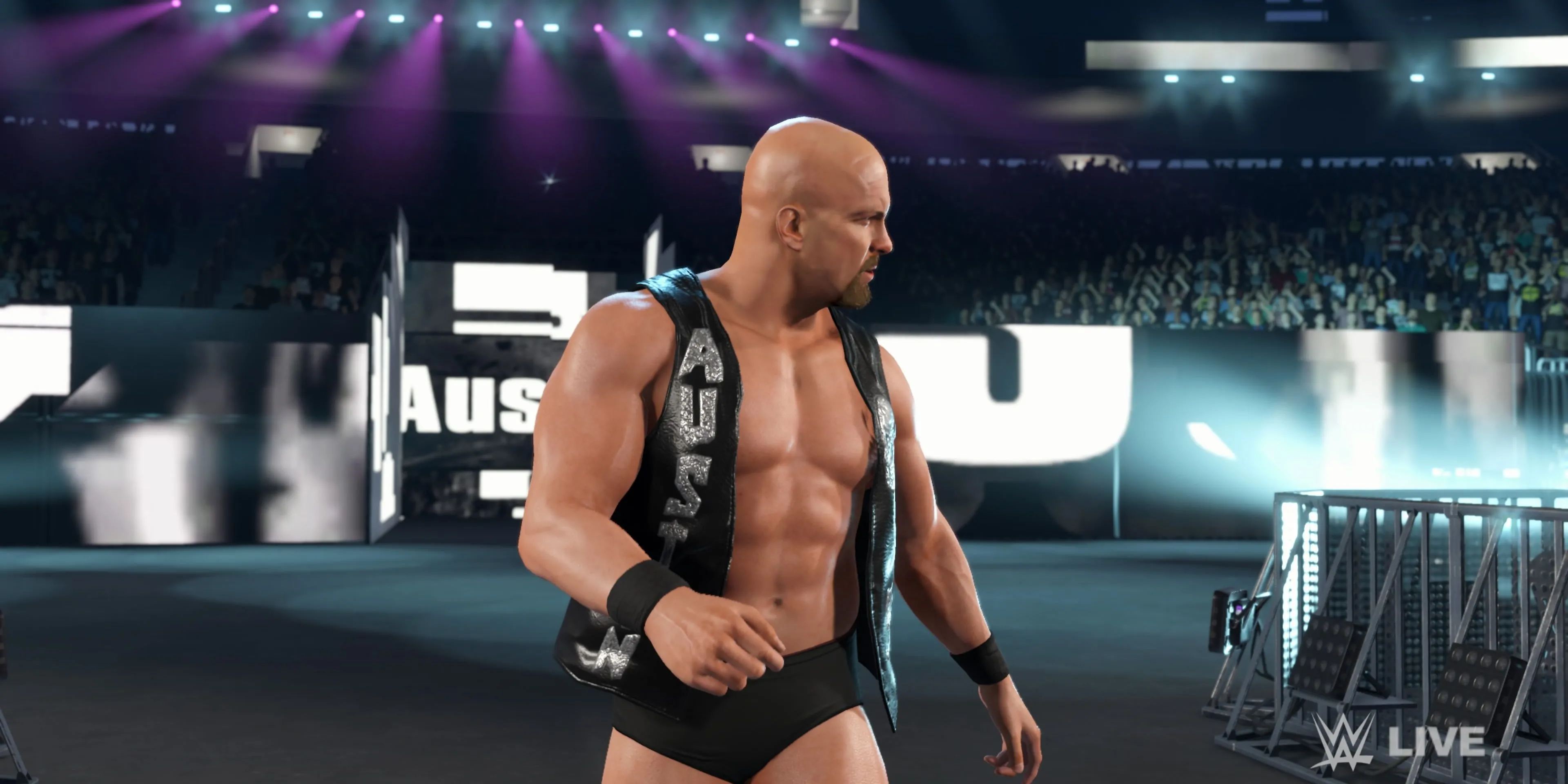 Biểu tượng Attitude Era Stone Cold Steve Austin trong WWE 2K25
