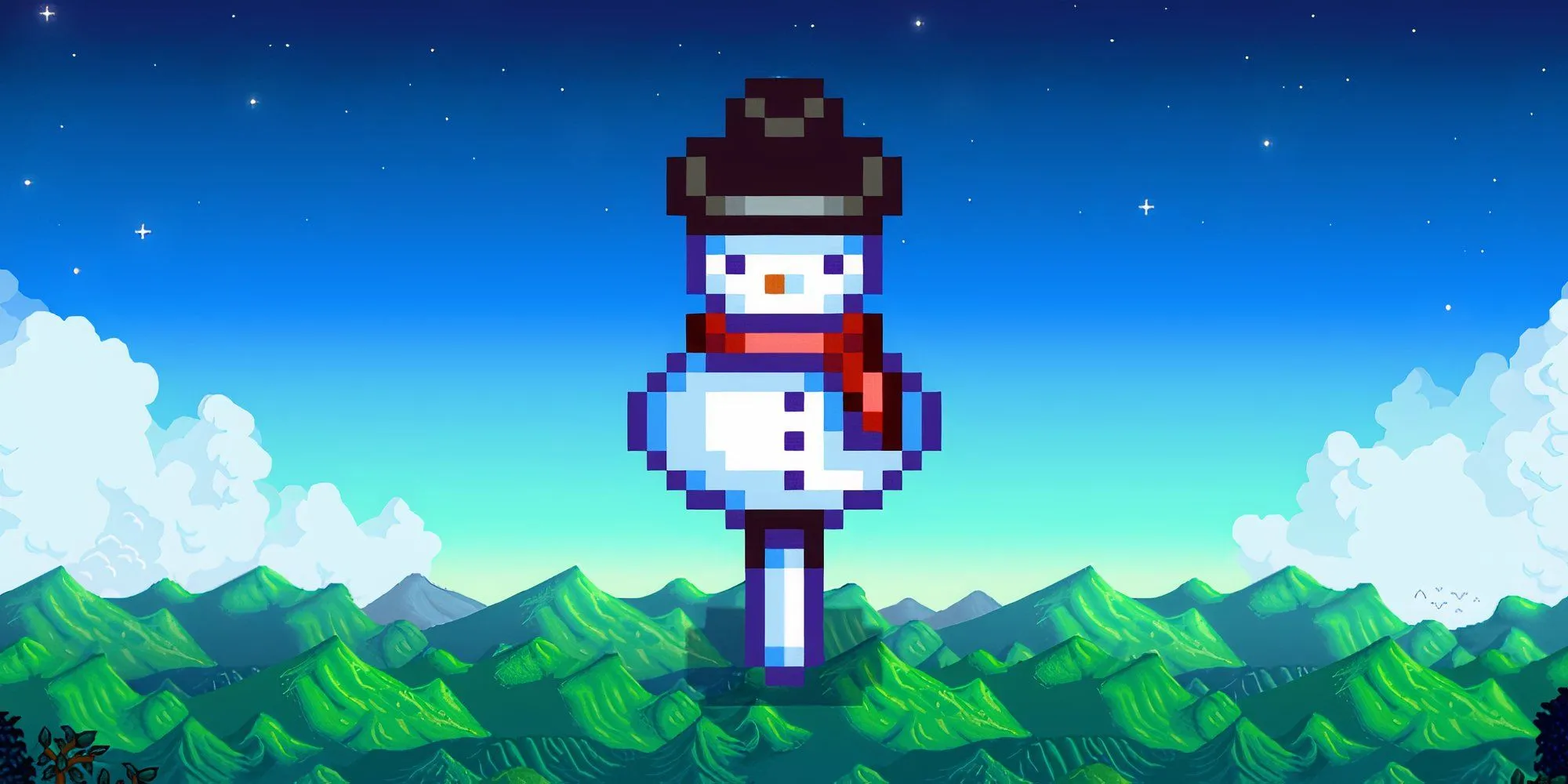 Bù nhìn đặc biệt số 4 hình người tuyết trong game Stardew Valley