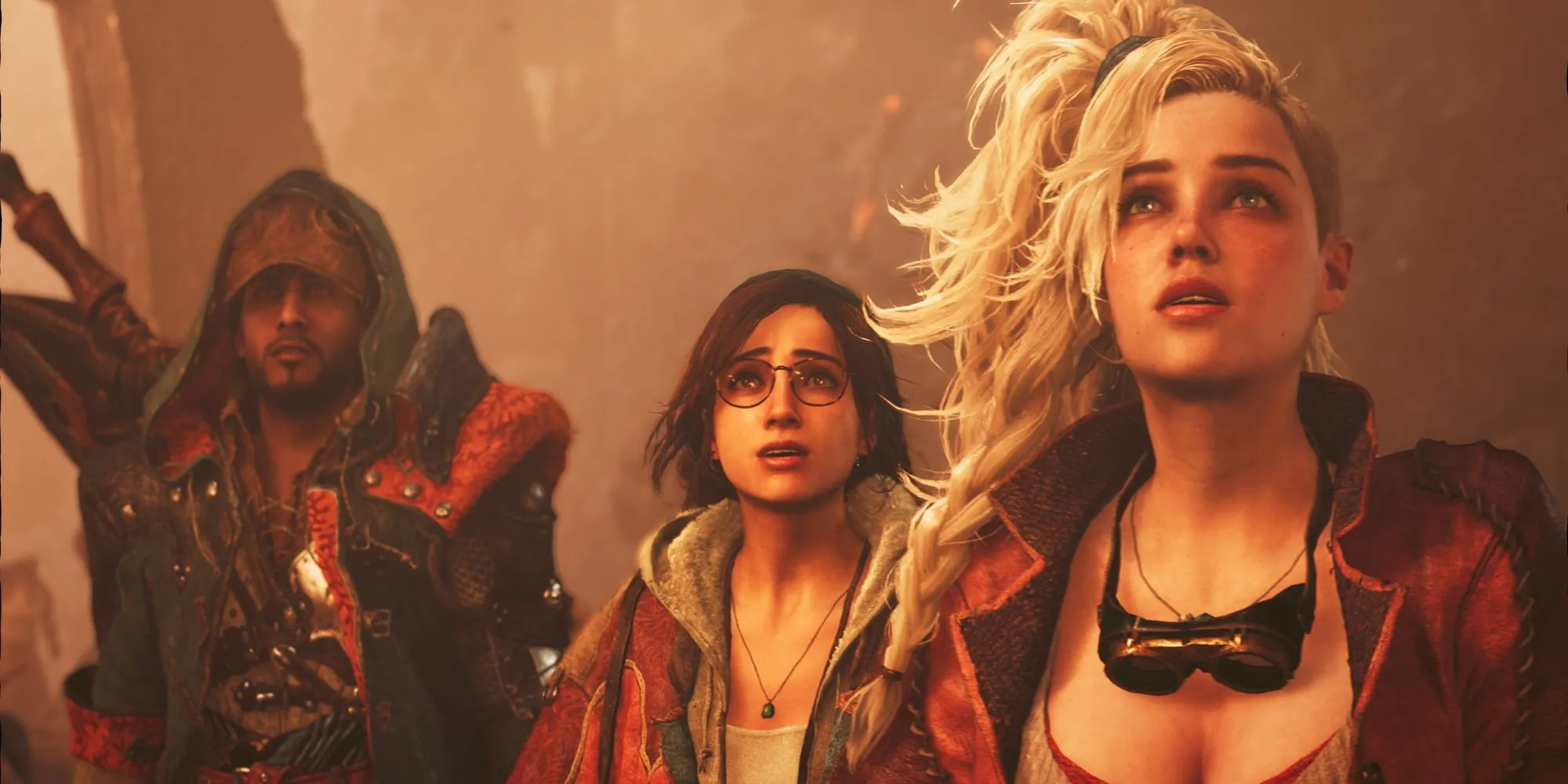 Các nhân vật Monster Hunter Wilds tỏ vẻ lo lắng