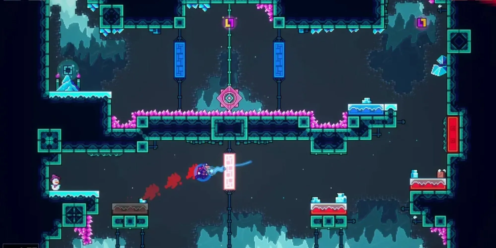 Cách di chuyển bằng lực hút đẩy nam châm trong game platformer Super Magbot.