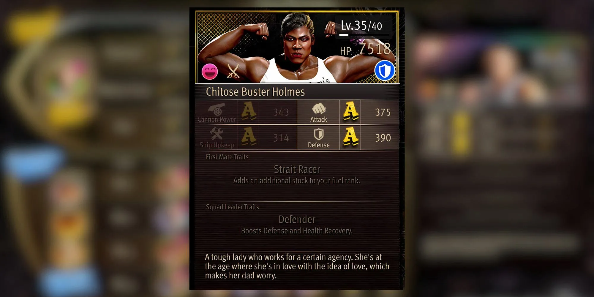 Chitose Buster Holmes trong game Like a Dragon Pirate Yakuza