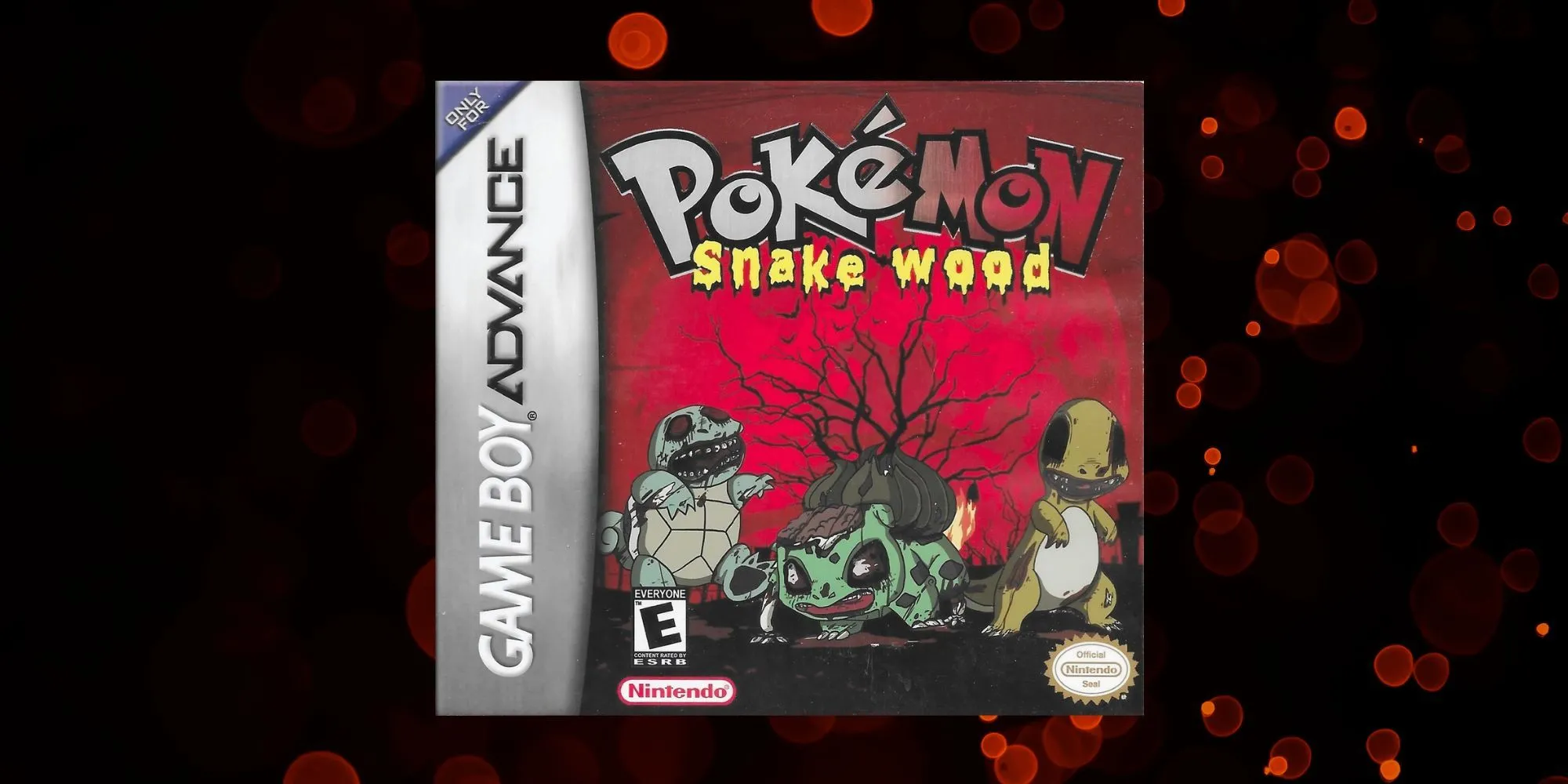 Hình ảnh từ ROM hack Pokémon Snakewood với không khí u ám và zombie