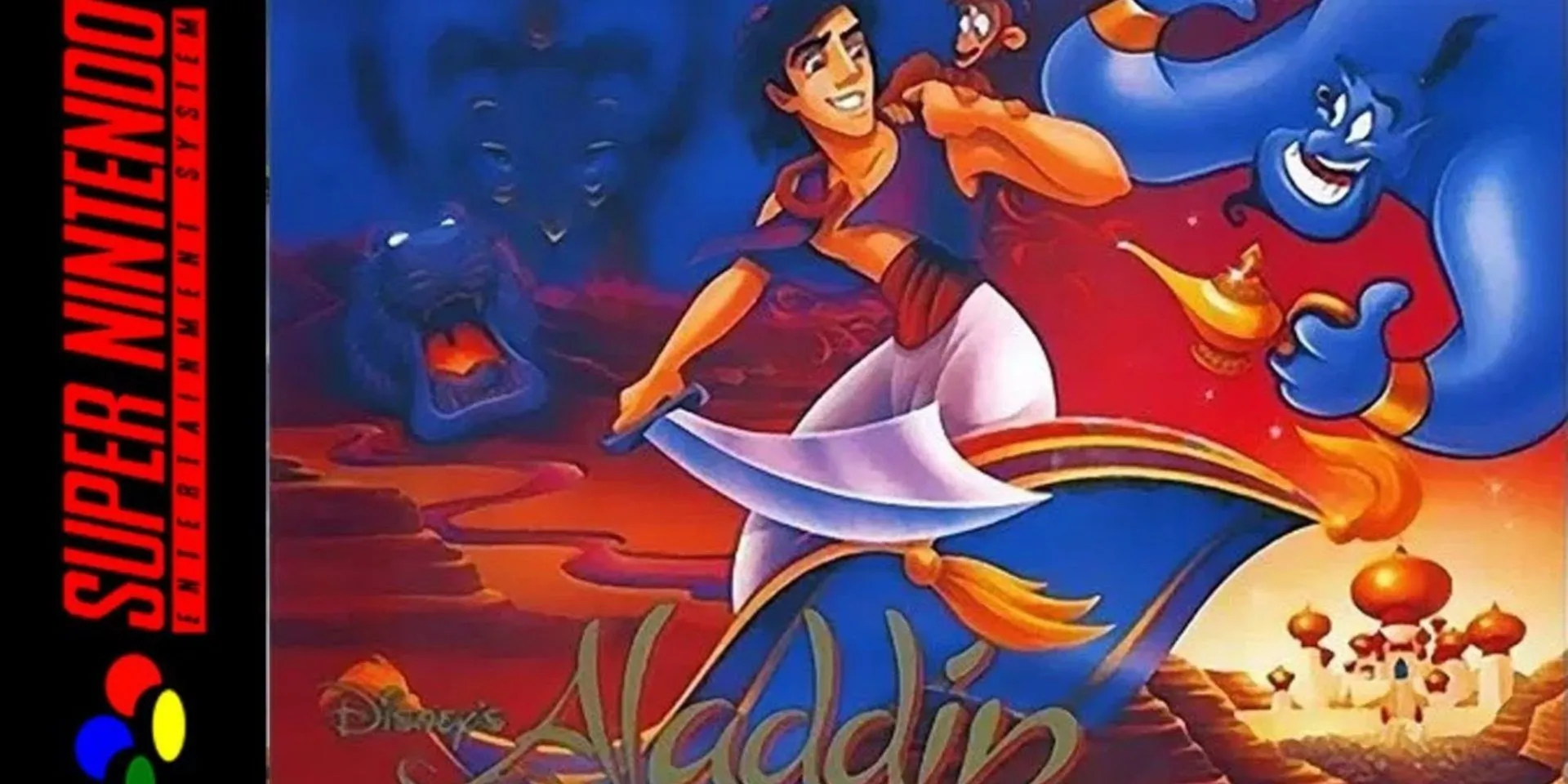 Hộp game Aladdin phiên bản SNES
