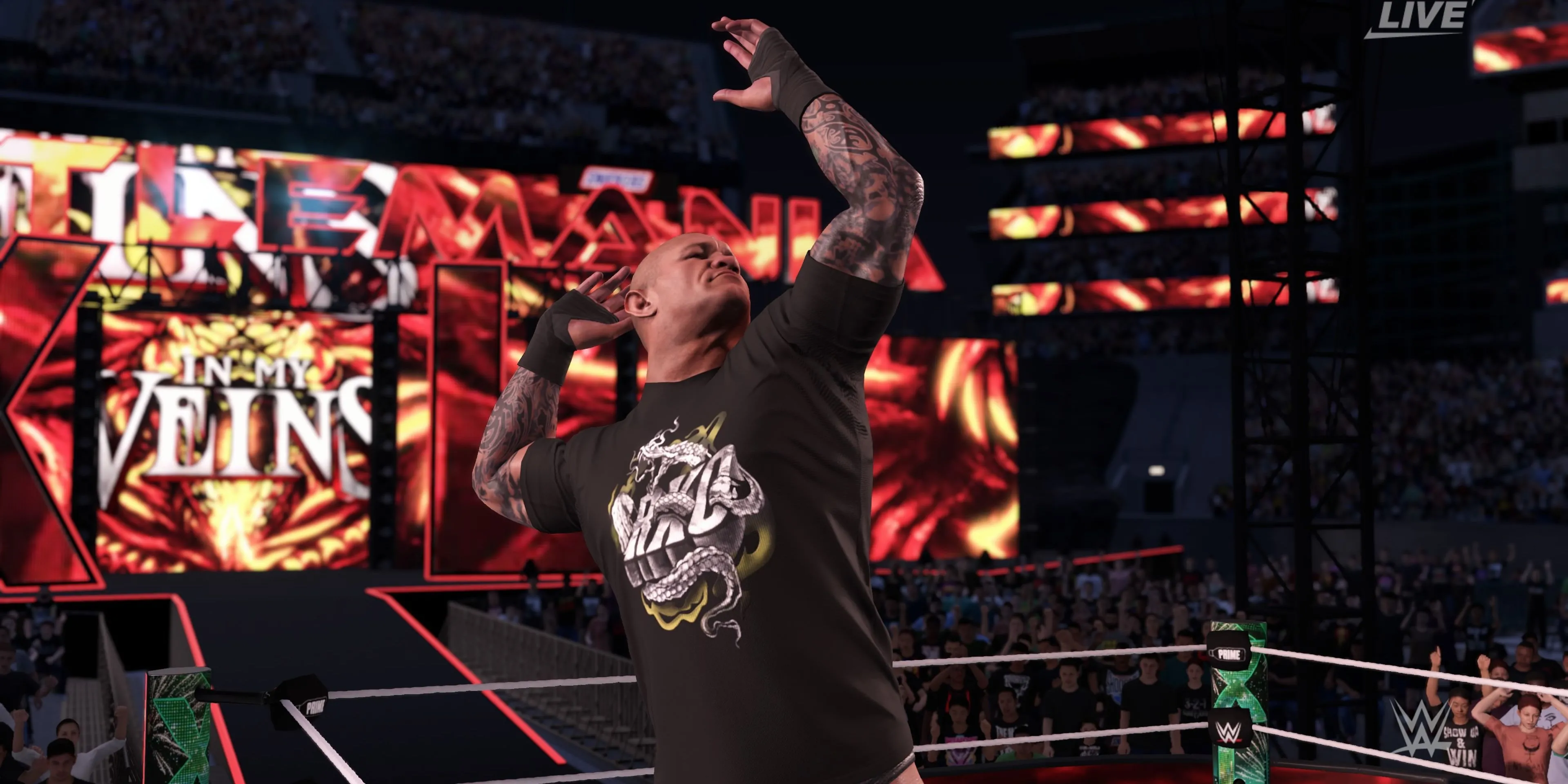 Huyền thoại Randy Orton 'The Viper' trong game WWE 2K25, chuẩn bị tung RKO