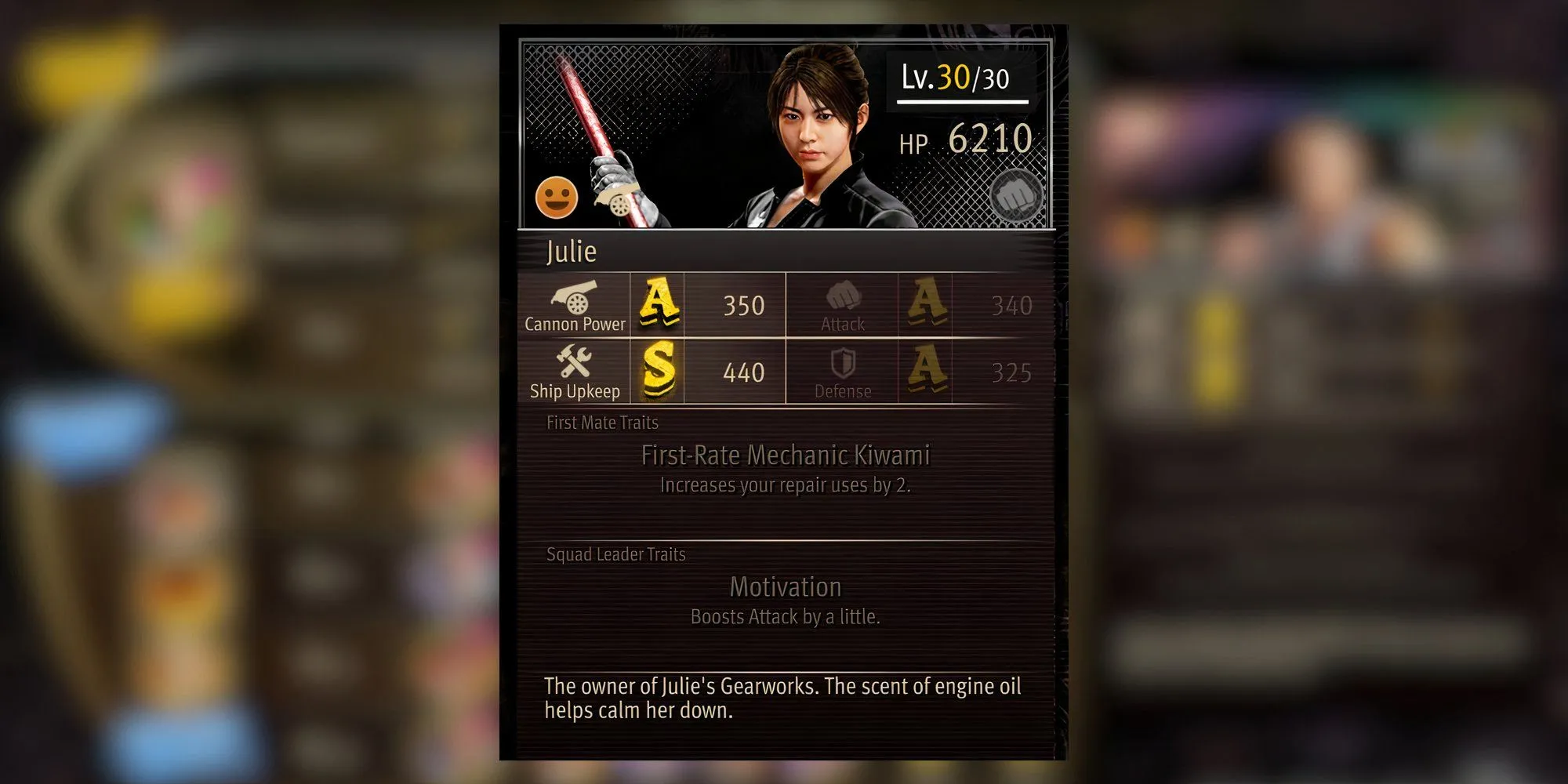 Julie thợ máy trong Pirate Yakuza