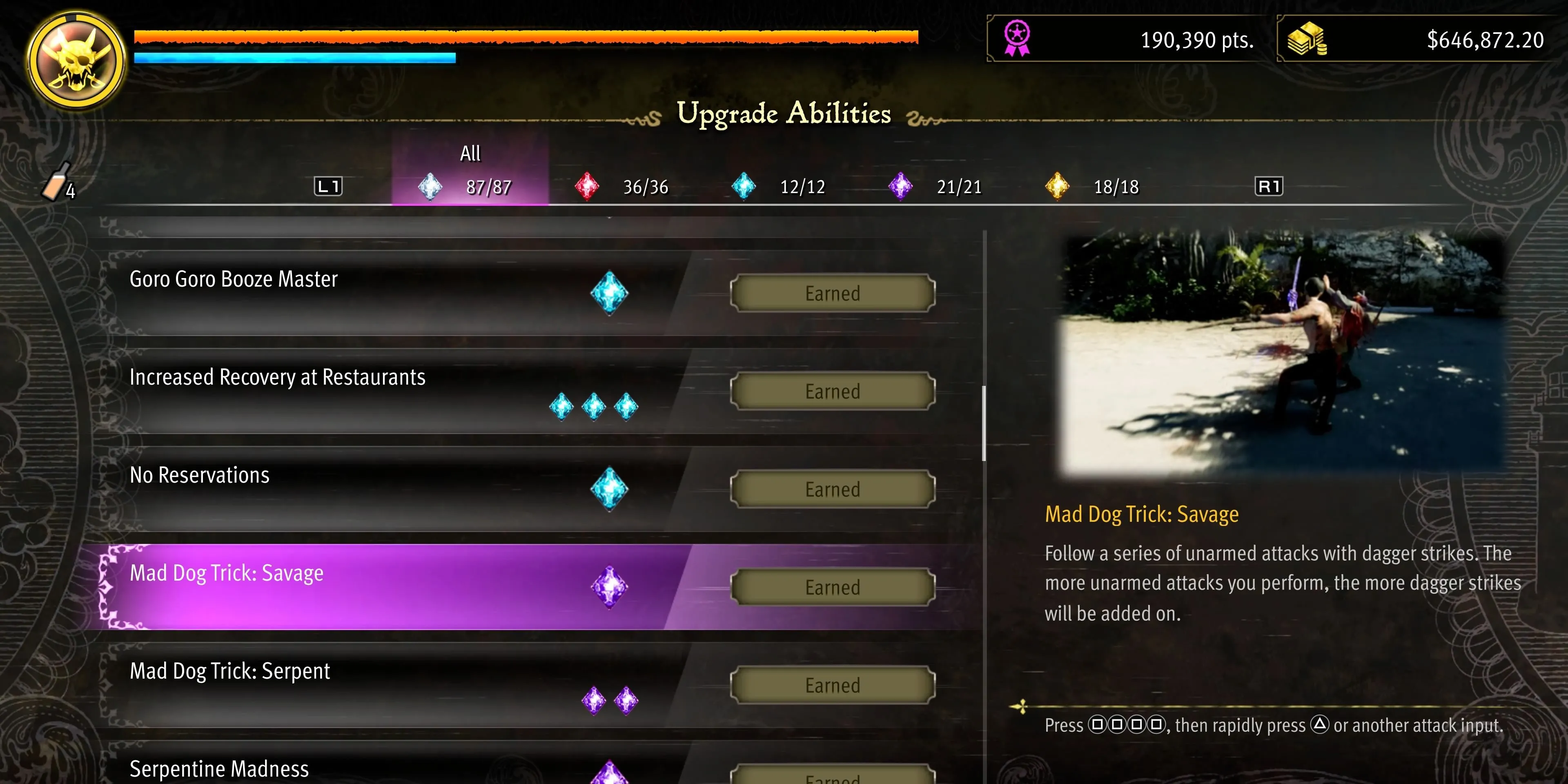 Kỹ năng Mad Dog Trick Savage giúp Majima gây sát thương cực lớn trong Pirate Yakuza