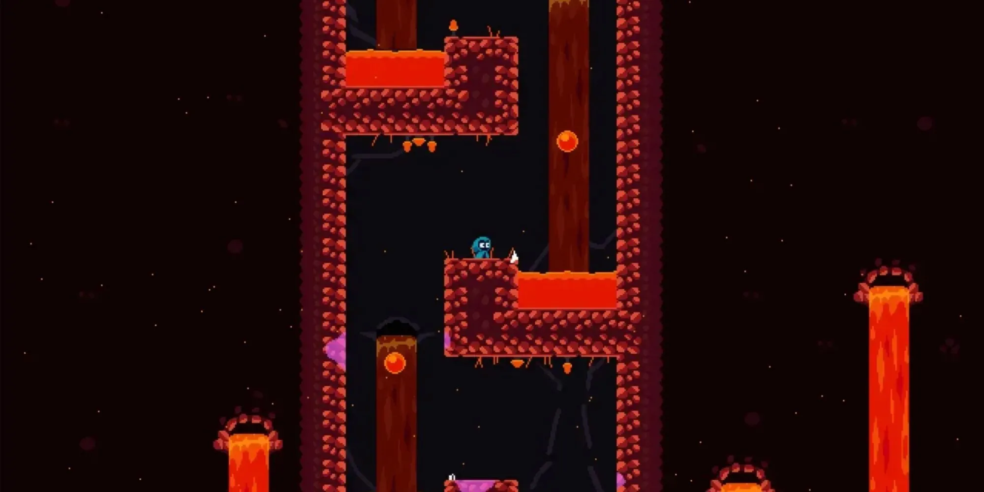 Lối chơi game Splodey với nhân vật dùng thuốc nổ để di chuyển trong màn chơi platformer.
