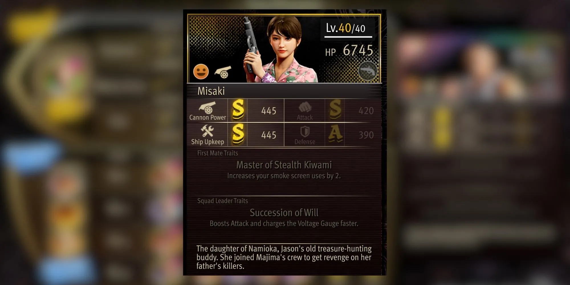 Misaki thành viên đội pháo thủ trong Pirate Yakuza