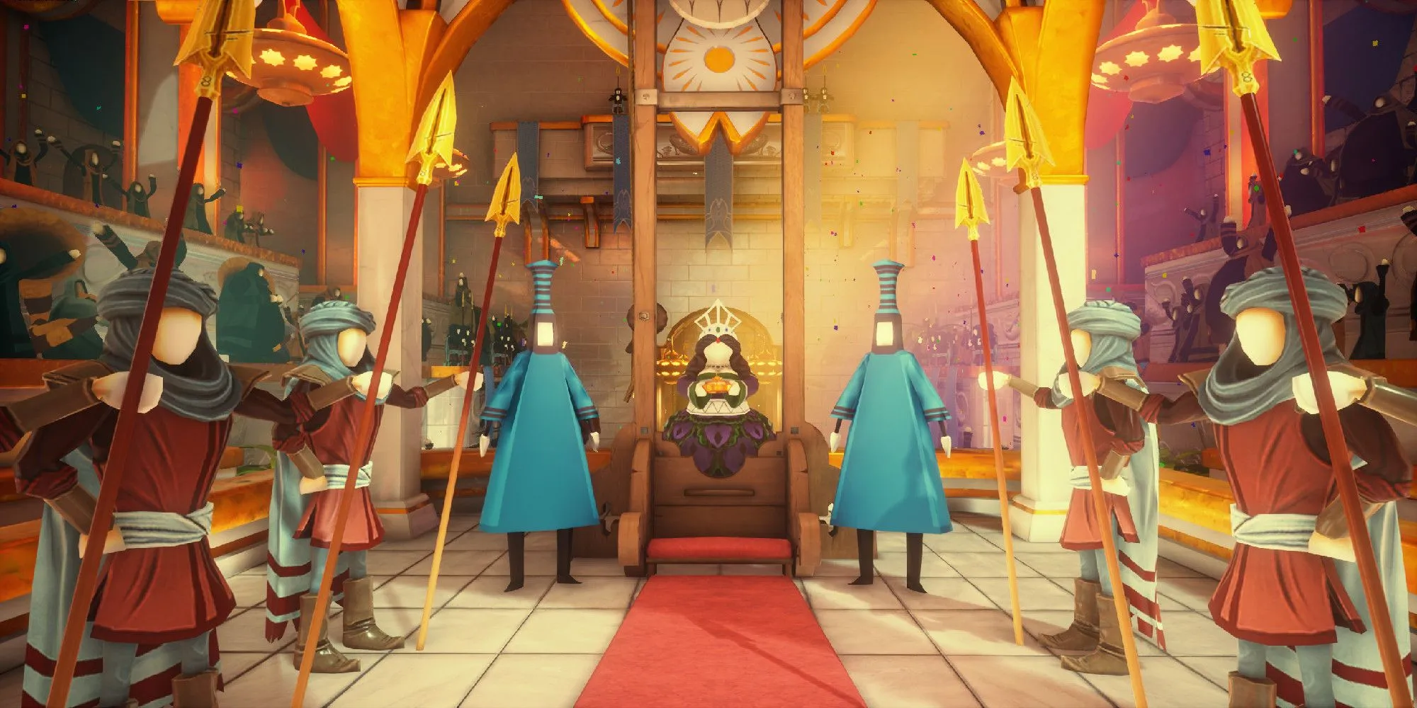 Một cô bé trong trang phục công chúa ngồi trên ngai vàng tạm bợ, khung cảnh độc đáo trong What Remains of Edith Finch