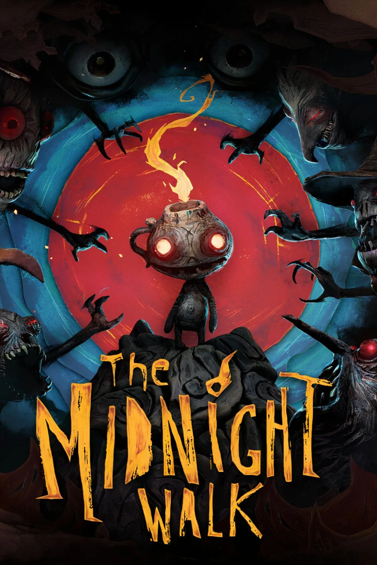 Một khung cảnh đáng sợ trong The Midnight Walk, thể hiện bầu không khí u ám của game