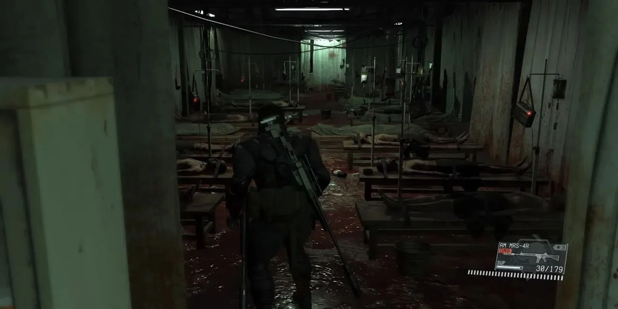Nhân vật Snake lấm lem trong Metal Gear Solid V The Phantom Pain