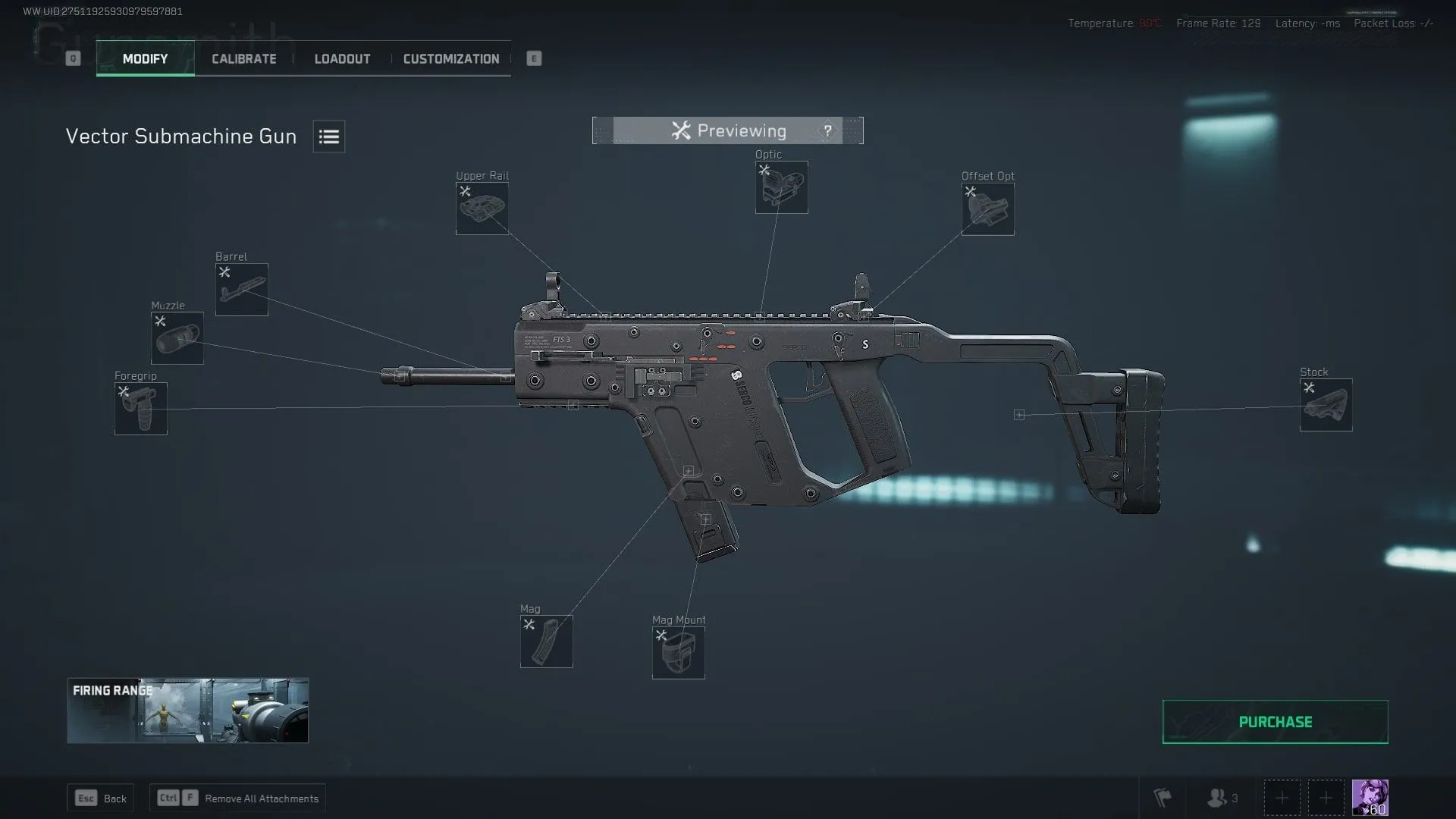Súng tiểu liên Vector Delta Force tốc độ bắn cao