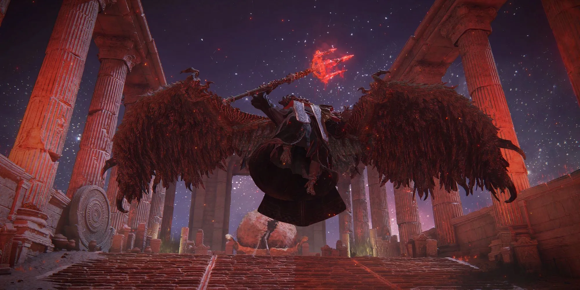 Thanh trạng thái Chảy Máu màu đỏ đang đầy dần trong một tựa game Soulsborne