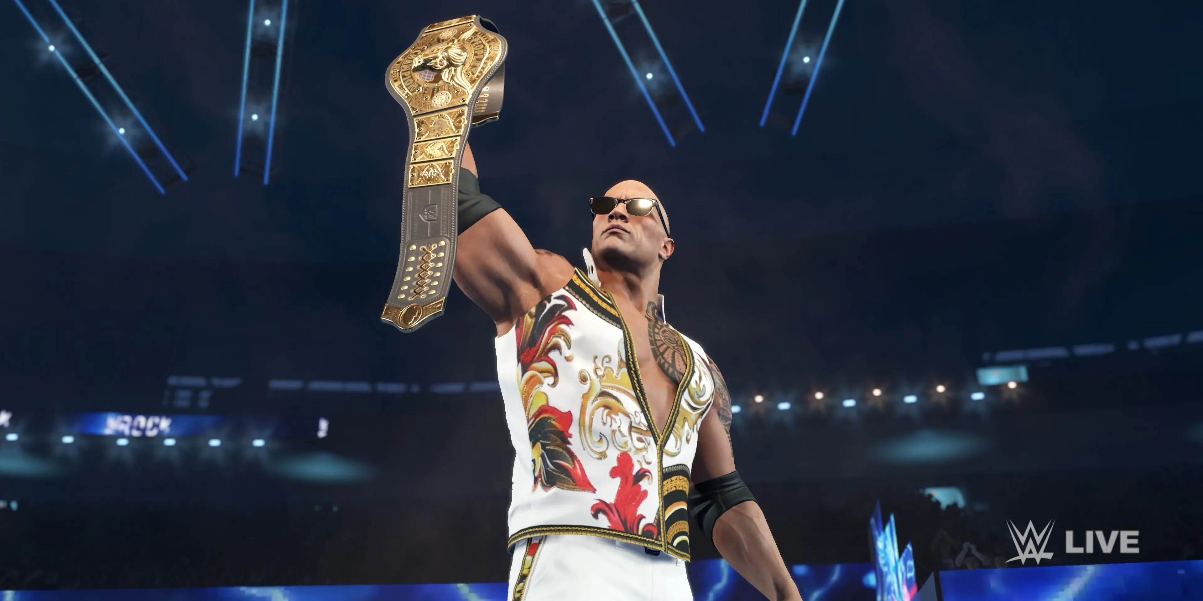The Rock 'Final Boss' với thần thái uy lực trong game WWE 2K25