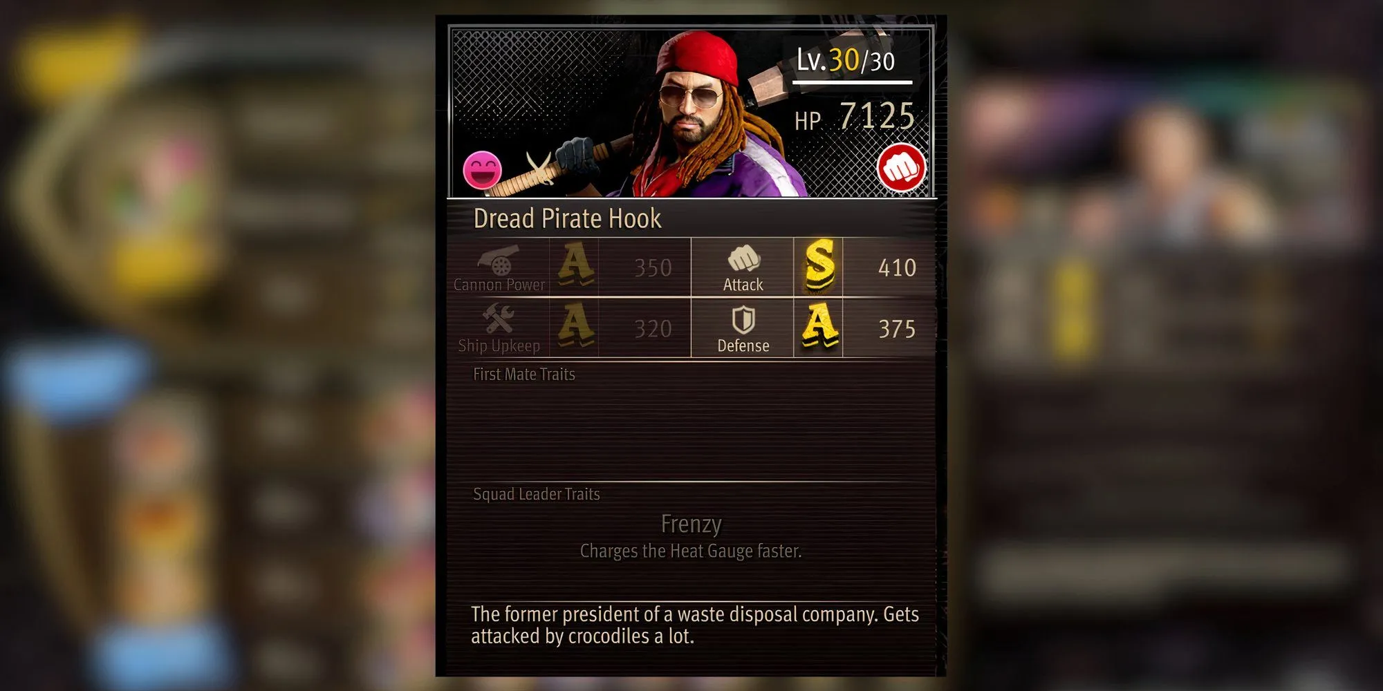 Thuyền trưởng cướp biển Hook trong game Pirate Yakuza