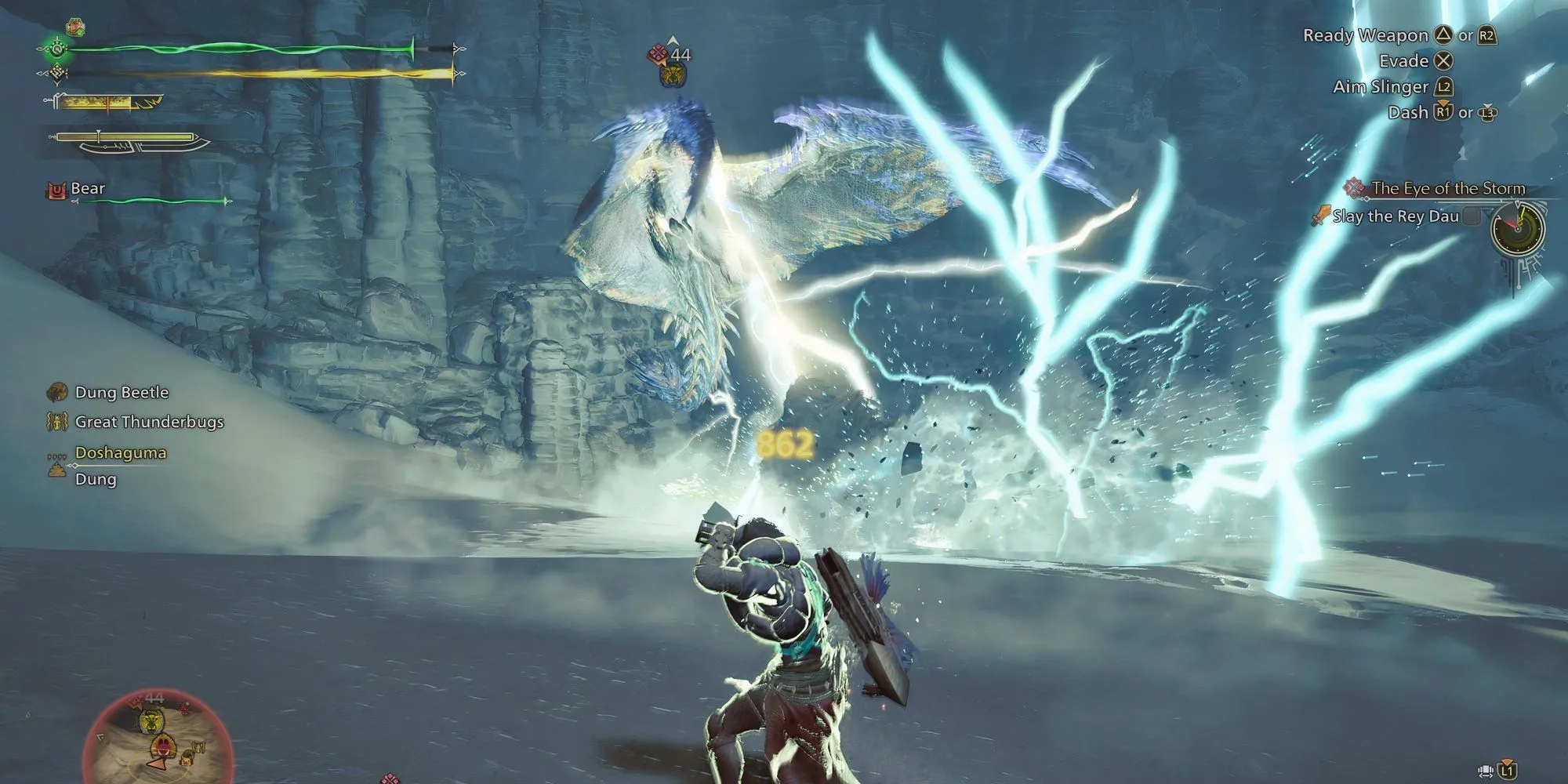 Trận chiến với Rey Dau trong Monster Hunter Wilds