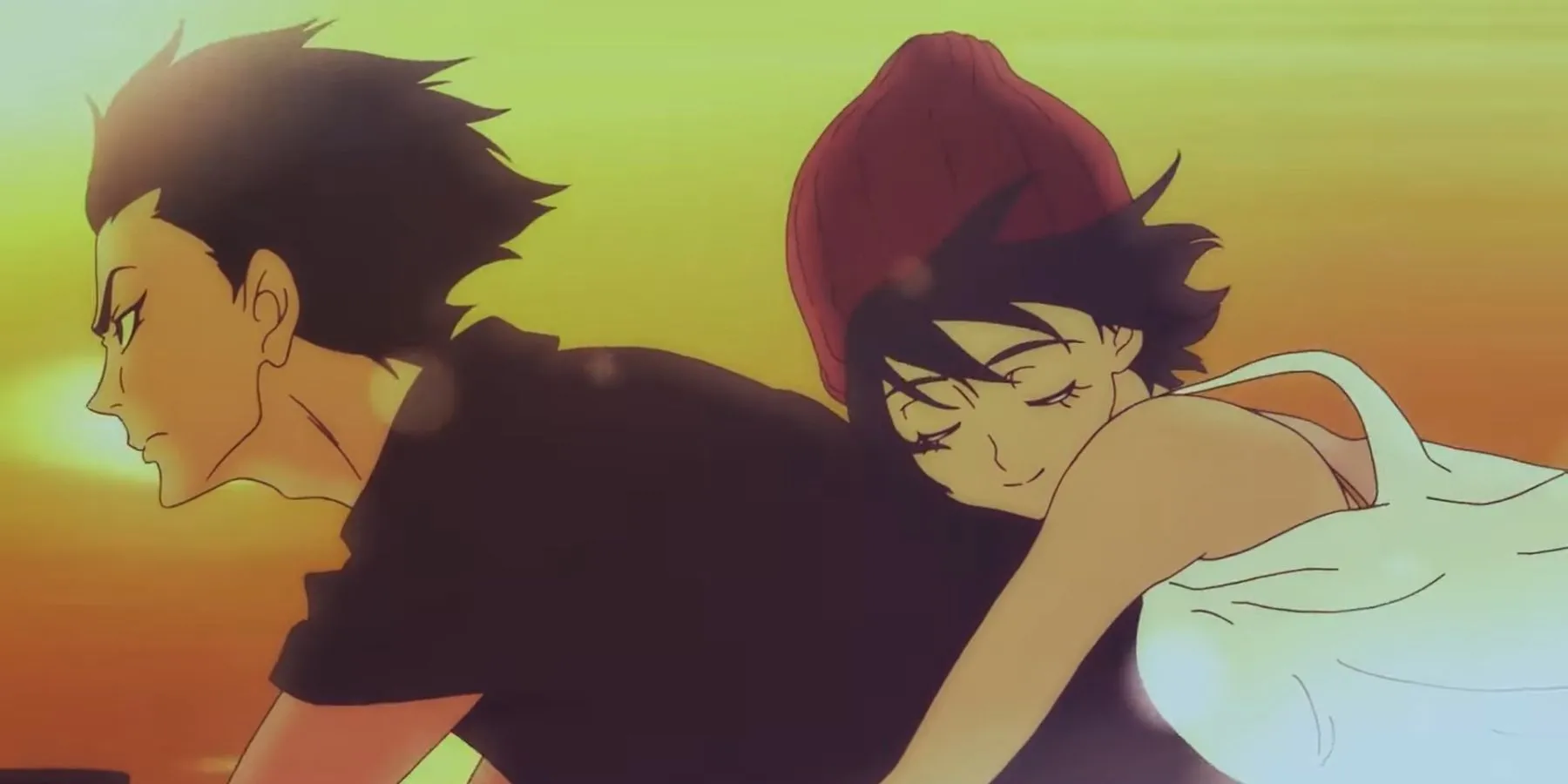 Akira Fudou và Miki Makimura trong Devilman Crybaby, thể hiện mối liên kết sâu sắc