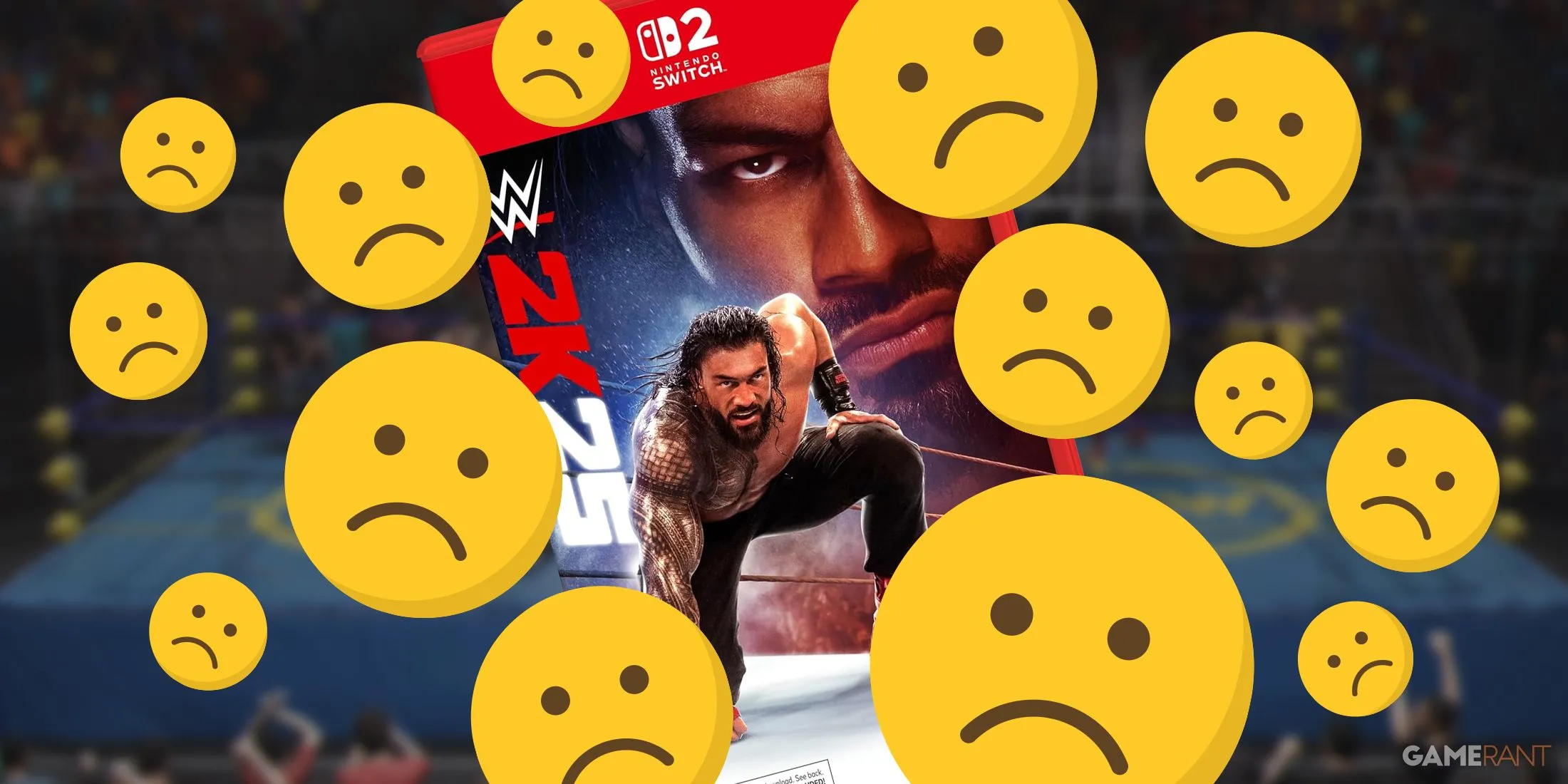 Hình ảnh WWE 2K25 rực rỡ trên màn hình console Nintendo Switch 2
