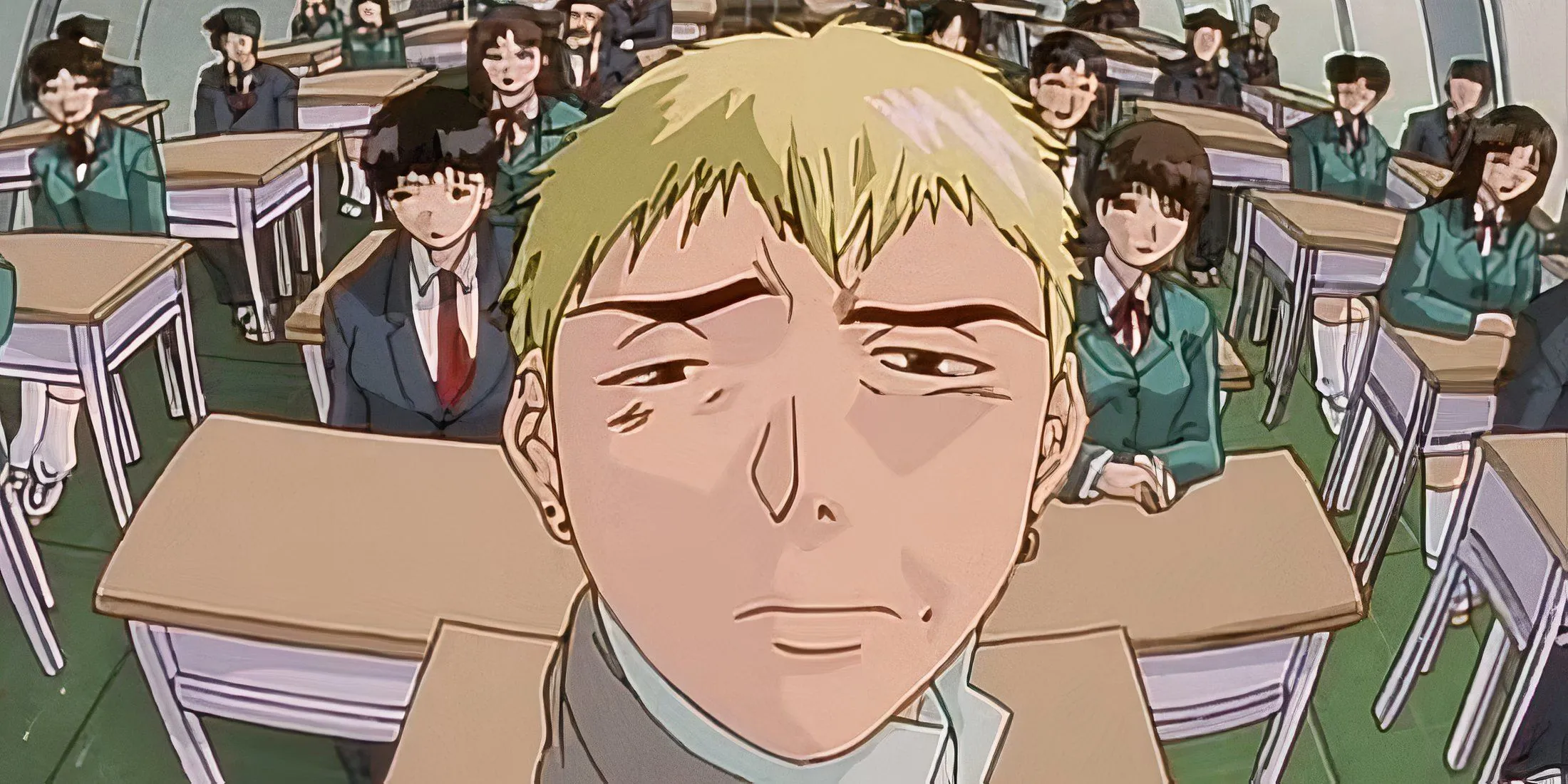 Onizuka Eikichi đứng trên bục giảng, thể hiện phong thái hài hước của giáo viên bất cần