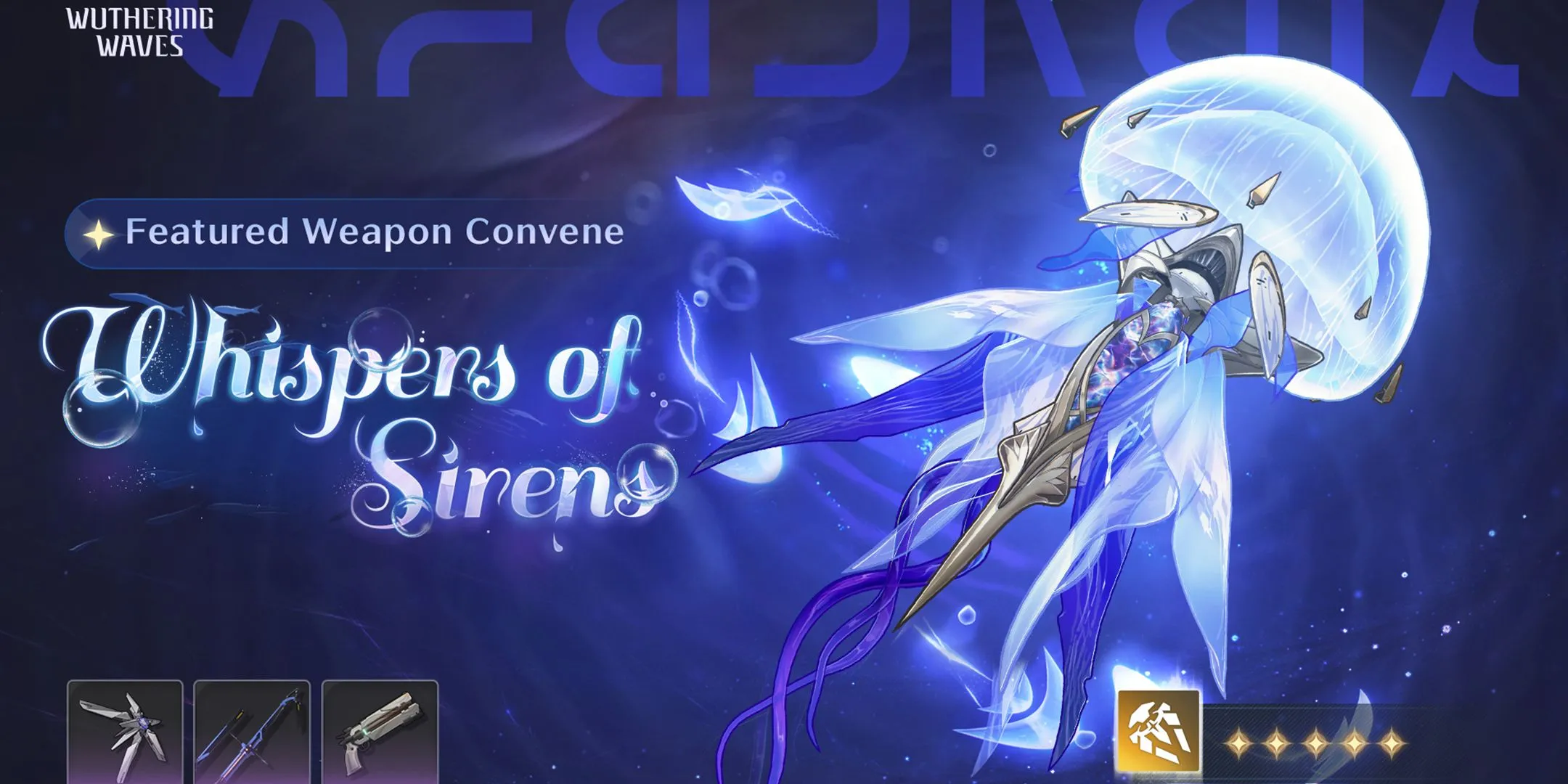 Vũ khí Whispers of Sirens đi kèm banner Cantarella