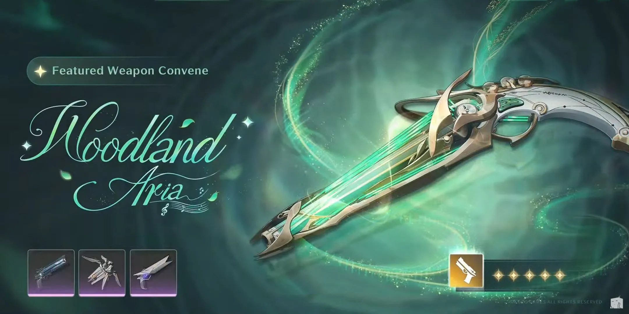 Vũ khí Woodland Aria xuất hiện trong banner Ciaccona